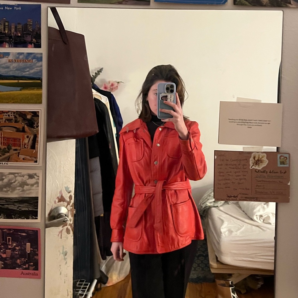 Red Leather Vintage Jacket